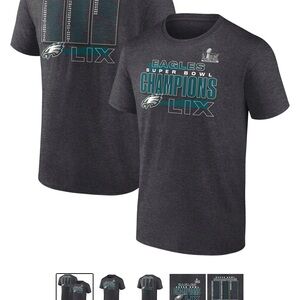 Philadelphia Eagles Fanatics Super Bowl LIX Champions Roster T-Shirt Men Large
